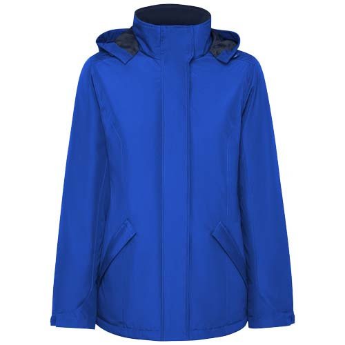 Parka à personnaliser femme imperméable recyclée America Bleu royal